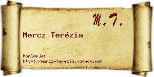 Mercz Terézia névjegykártya